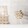 Wooden blocks arranged in a geometric pattern, showcasing design elements relevant to branding and graphic design for Bluemoon Digital Marketing Agency.