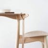 Wooden desk and chair set, minimalist design, suitable for digital marketing workspace, emphasizing branding and consultancy services.